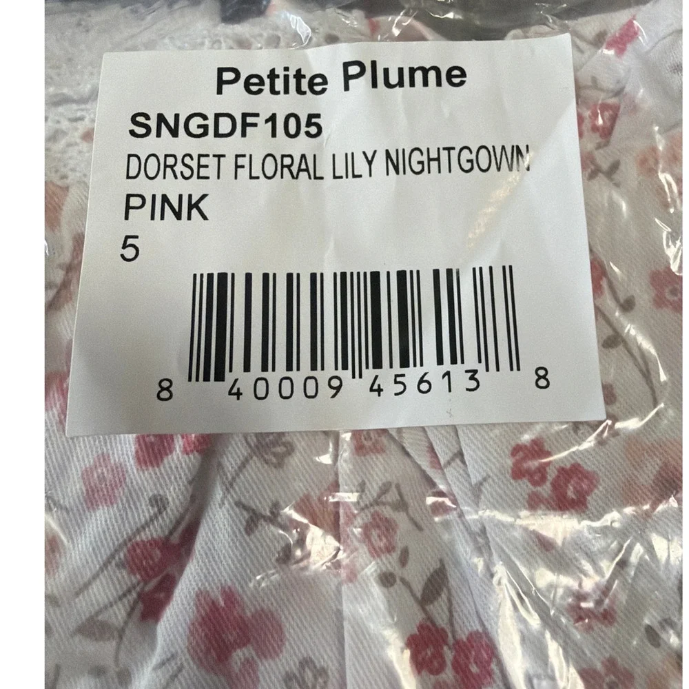 Petite Plume Girl's Twill Lily Nightgown in Dorset Floral Size 5 New with tags
